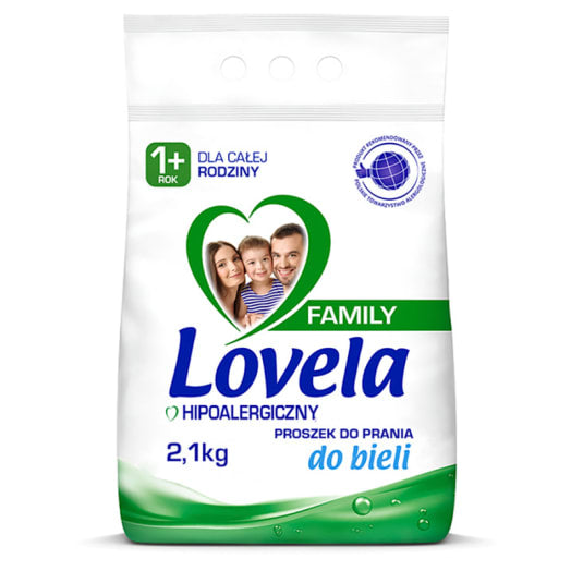 LOVELA Family Hipoalergiczny proszek do prania białego dla rodziny (28 prań)