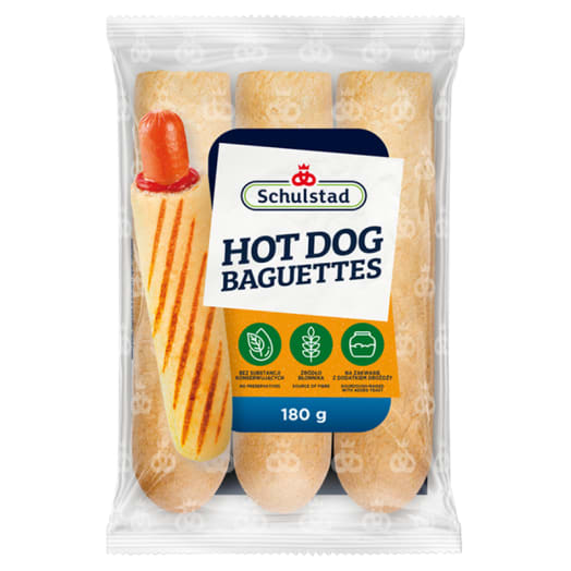 SCHULSTAD Bułki pszenne do hot dogów w stylu francuskim