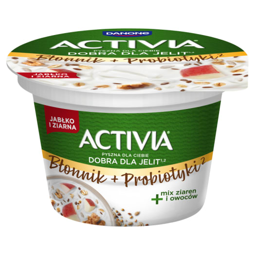 ACTIVIA Jogurt z jabłkami ziarnami i orzechami włoskimi ze szczepem bakterii ActiRegularis®