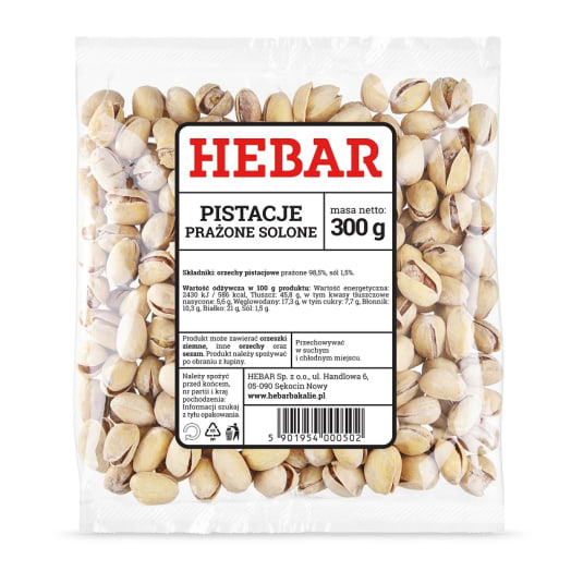 HEBAR Pistacje prażone solone