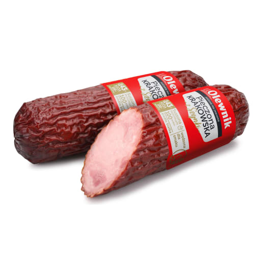 OLEWNIK Kiełbasa krakowska pieczona sucha plasterki (120g-180g)
