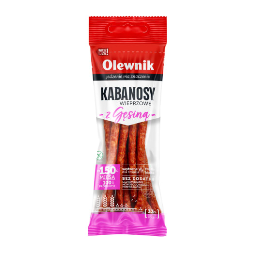 OLEWNIK Kabanosy z gęsiną bezglutenowe