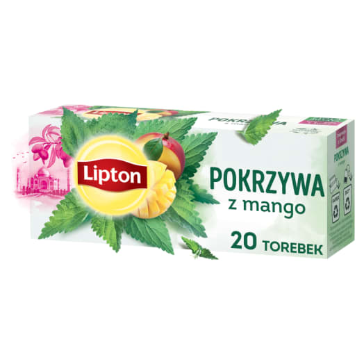 LIPTON Herbata ziołowa Pokrzywa z Mango 20 torebek ex.