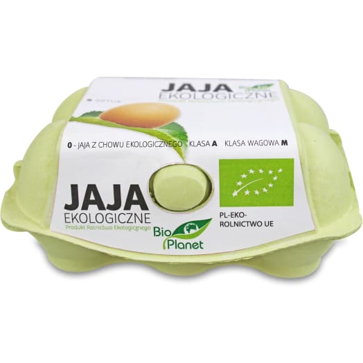 BIO PLANET Jaja kurze z chowu ekologicznego (rozmiar M) - 6 szt. BIO