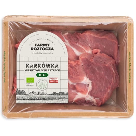 FARMY ROZTOCZA Karkówka wieprzowa w plastrach BIO