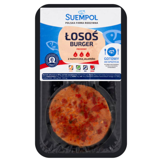 SUEMPOL Burger z Łososia z papryką jalapeno