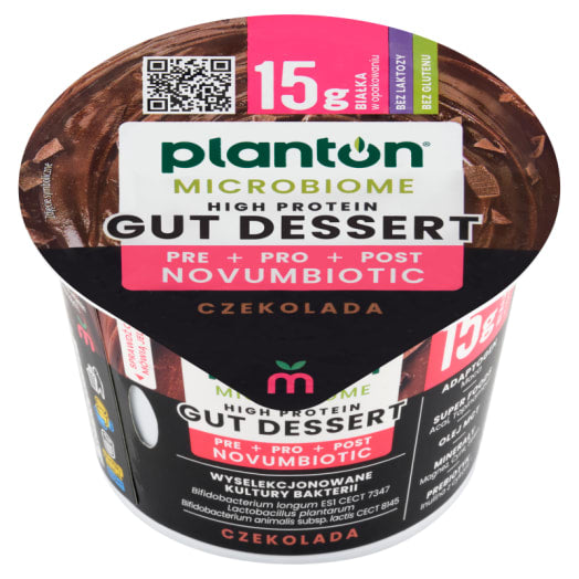 PLANTON Microbiome Gut Dessert - Wegański deser wysokobiałkowy o smaku czekoladowym
