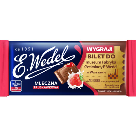 WEDEL Czekolada mleczna truskawkowa