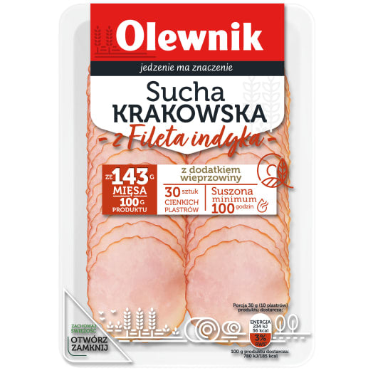 OLEWNIK Sucha krakowska z fileta indyka - plastry