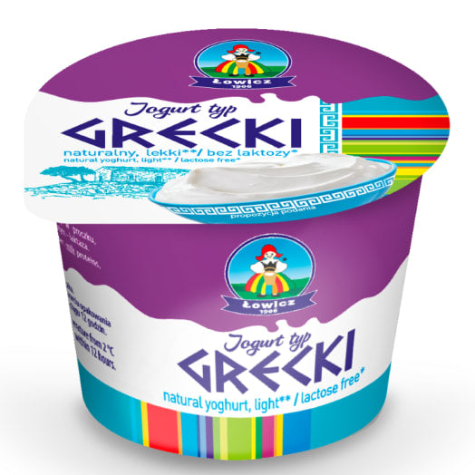 OSM ŁOWICZ Jogurt grecki light 4% bez laktozy