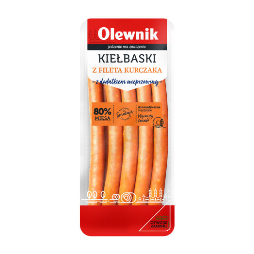 OLEWNIK Kiełbaski z fileta kurczaka z dodatkiem wieprzowiny